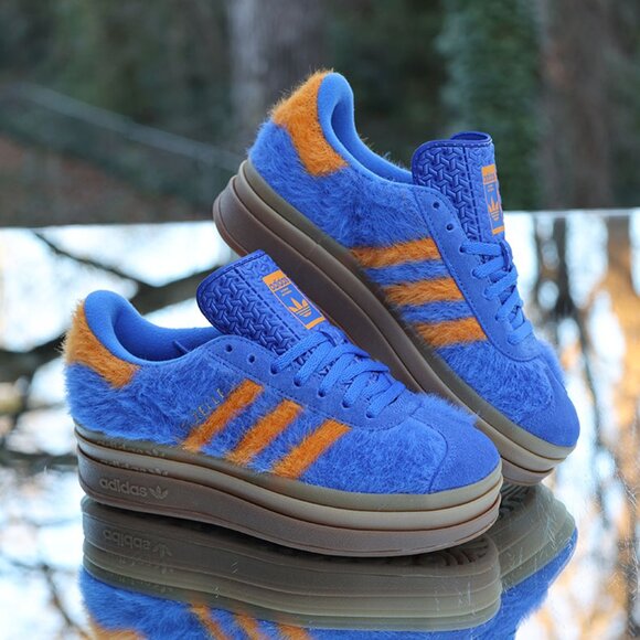 Adidas Gazelle Bold Hi Res Blue Orange - Picture 4 of 15